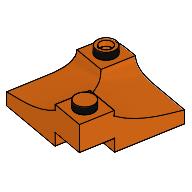 Lego Brick Curved, Internal Double, 3 x 3 with 1/3 Inverted Cutout, Corner / Reddish Orange