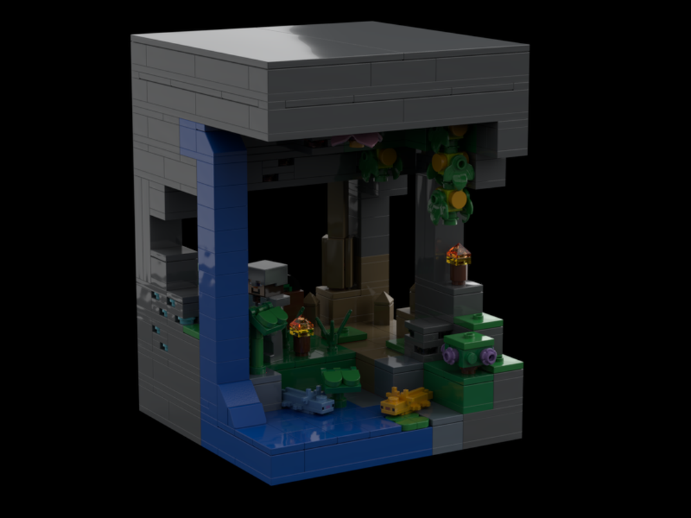 Lego lush cave display