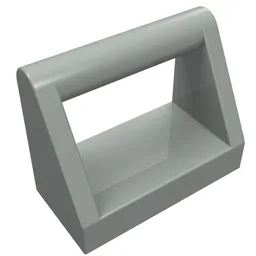 Tile Special 1 x 2 with Handle / Light Gray