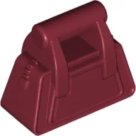 Bag / Handbag / Purse Angular with Zipper [Plain] / Dark Red