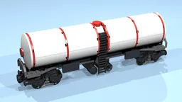 8-Wheel Tanker Wagon (long, white)