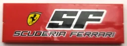 Stickered Assembly 6 x 2 with Ferrari Logo, 'SF' and 'SCUDERIA FERRARI' Pattern (Sticker) - Set 8155