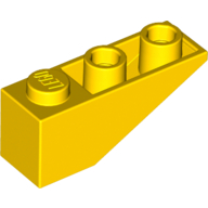 Lego Brick Sloped Inverted 33° 3 x 1 with Internal Stopper and No Front Stud Connection / Yellow