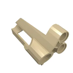 Technic Panel Fairing # 5 Small Short, Large Hole, Side A / Tan