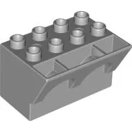 Duplo Brick 4 x 3 x 3 Wry Inverted / Light Bluish Gray