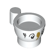 Lego Equipment Cup / Teacup with Face and Crack Print (Chip)