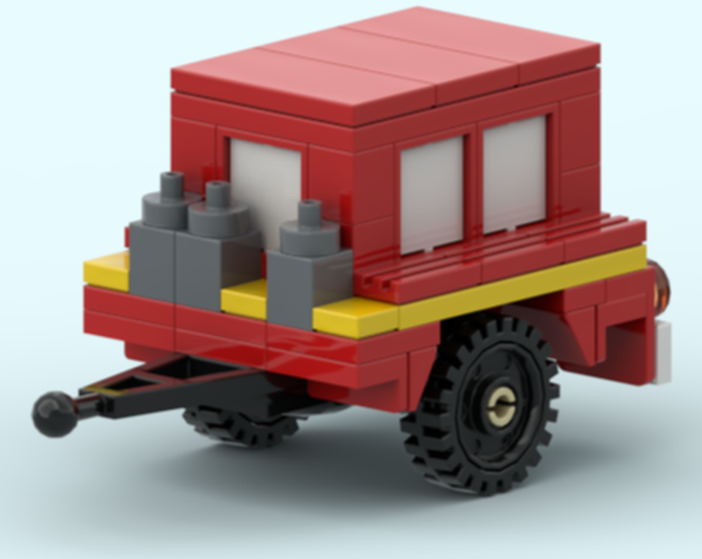 Lego Anhänger Generator Feuerwehr Trailer Fire