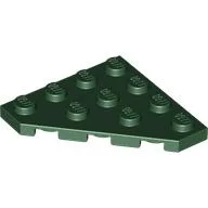 Wedge Plate 4 x 4 Cut Corner / Dark Green