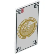 Glass for Window 1 x 4 x 6 with Asian Style Black Border and Gold Mountain with Trees Print / Trans-Clear