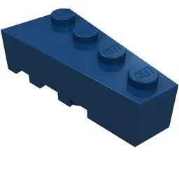 Brick Wedged, Angled 4 x 2 Right / Dark Blue