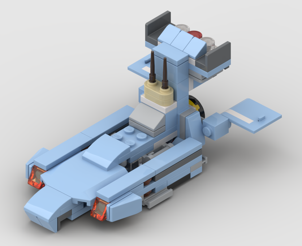 Lego 76424 Alternate Build Coruscant Landspeeder (Baby Blue Hot Rod)
