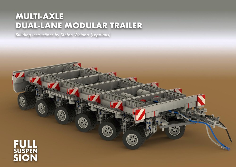 Lego Multi-Axle Dual-Line Modular Trailer