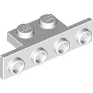 Bracket 1 x 2 - 1 x 4 [Square Corners] / White