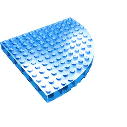 Brick Round Corner 12 x 12 / Trans-Medium Blue