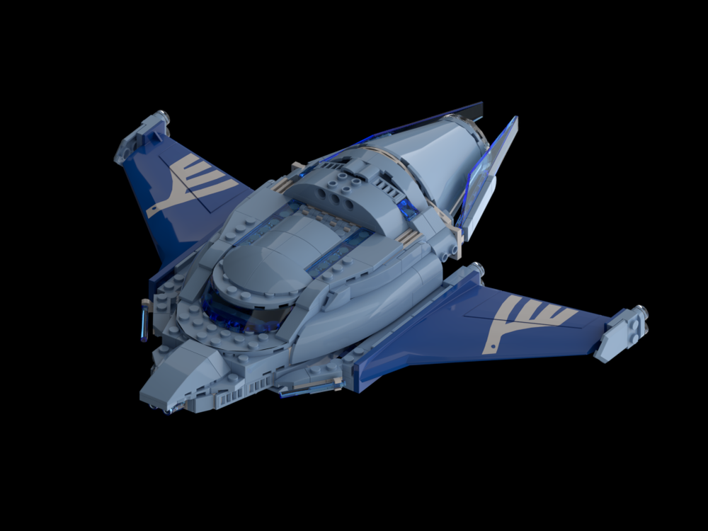 Lego Cobalt Cruiser blue spaceship