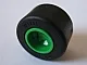 Wheel 8mm D. x 9mm for Slicks, Hole Notched for Wheels Holder Pin, Reinforced Back with Black Tire 14mm D. x 9mm Smooth Small Wide Slick (74967 / 30028) / Bright Green