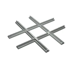 Train Track 4.5V Crossing, Slotted Rail / Light Gray