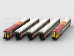 4-Wide Class 442 Wessex Electric Five-Carriage EMU Train In South West Trains Livery