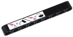 Technic, Liftarm Thick 1 x 9 with Outriggers and Container Operating Instructions Pattern (Sticker) - Set 42024