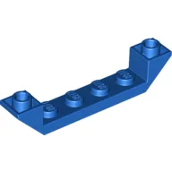 Brick Sloped Inverted 45° 6 x 1 Double with 1 x 4 Recessed / Blue