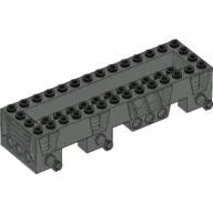 Vehicle Base 4 x 14 x 2 1/3, 2 x 12 Recessed Center, Pins, Pin Holes / Dark Gray