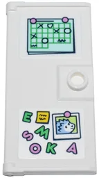 Door 1 x 3 x 5 with Stud Handle with Calendar, Refrigerator Letter Magnets, Post-It Note and Hedgehog Photo Pattern (Stickers) - Set 42670
