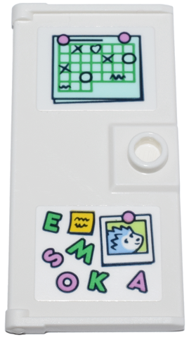 Lego Door 1 x 3 x 5 with Stud Handle with Calendar, Refrigerator Letter Magnets, Post-It Note and Hedgehog Photo Pattern (Stickers) - Set 42670