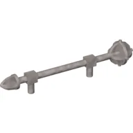 Weapon Staff, with Ball and Point Ends (Nuju) / Pearl Light Gray