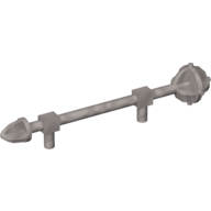 Lego Weapon Staff, with Ball and Point Ends (Nuju) / Pearl Light Gray