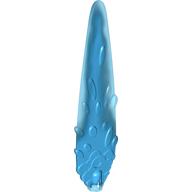 Lego Flame / Vapor Trail 3 x 14 with Axle Hole and Dark Azure Marbled Center Pattern / Trans-Dark Blue