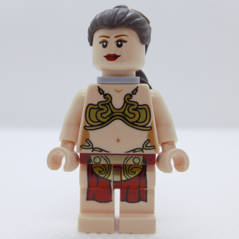 Lego Princess Leia, Slave Outfit, White Pupils, Neck Bracket