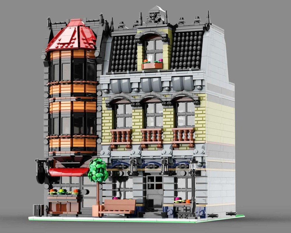 Lego Olive Mansion & Pub - Modular Building [2025 Redesign]