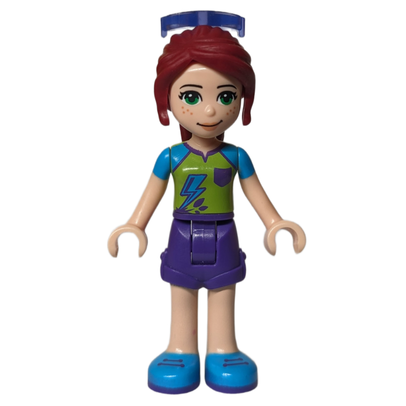 Lego Mia - Lime Top, Dark Purple Skirt, Sunglasses