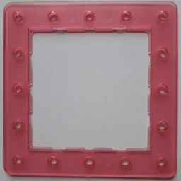 Clikits Frame, Square with 5 x 5 Holes Arrangement / Trans-Pink