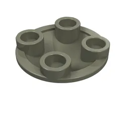 Plate Round 2 x 2 with Rounded Bottom [Boat Stud] / Dark Gray