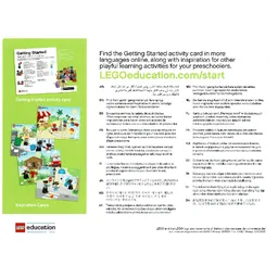 Activity Card, Set 45030-1, Getting Started - English/Multiple Languages / [No Color/Any Color]
