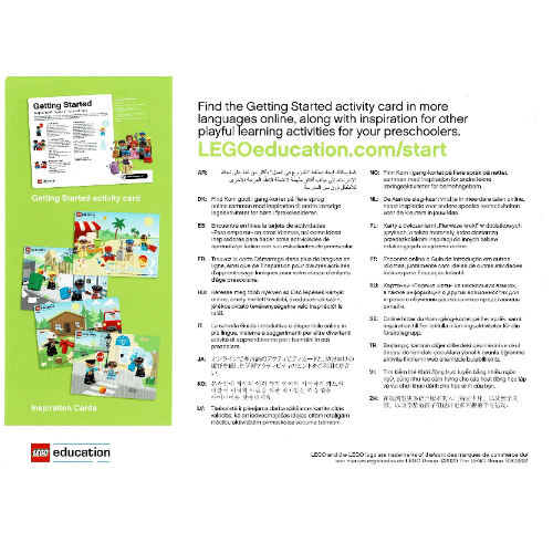 Lego Activity Card, Set 45030-1, Getting Started - English/Multiple Languages / [No Color/Any Color]