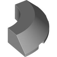 Lego Brick Round Corner 4 x 4 x 1 with Bottom Cut Outs, No Studs, Flat Top / Light Bluish Gray