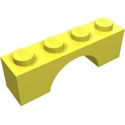Brick Arch 1 x 4 / Bright Light Yellow