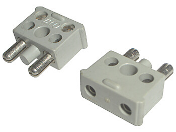 Lego Electric, Connector, 2-Way Male Squared Narrow Long with Center Post