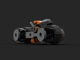 Orange Lightning Motorcycle