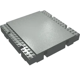 Baseplate Raised 16 x 16 x 2 1/3 Platform / Light Gray