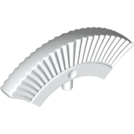 Lego Headwear Accessory Helmet Crest with Pin [Plain] / White