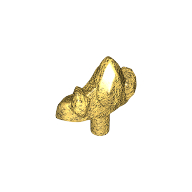 Lego Headwear Accessory Crown / Tiara, 3 Points / Pearl Gold