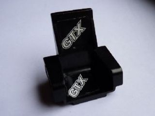 Lego Technic Seat 3 x 2 Base with White 'GTX' on Seat and Back Pattern (Stickers) - Set 8219