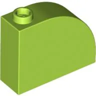 Brick Curved 1 x 3 x 2 / Lime