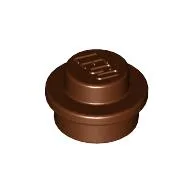 Plate Round 1 x 1 with Solid Stud / Reddish Brown