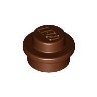 Lego Plate Round 1 x 1 with Solid Stud / Reddish Brown