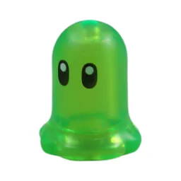Creature, Mini Ghost / Bell-Shaped Flower with Black Eyes Print (Z-Blob) / Trans-Bright Green