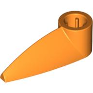 Lego Technic Tooth 1 x 3 with Axle Hole [Rounded Underside] / Orange